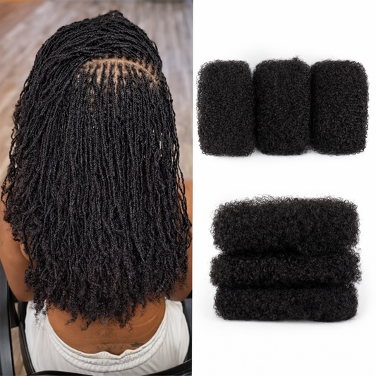100% Heat-resistant Kinky Human Hair Extensions. Soft and natural look. lightweight, comfortable.